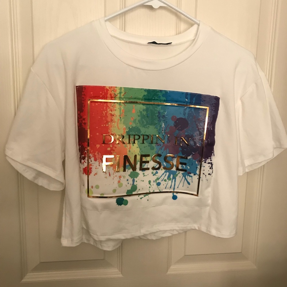 Fashion Nova Crop Top Drippin in Finess